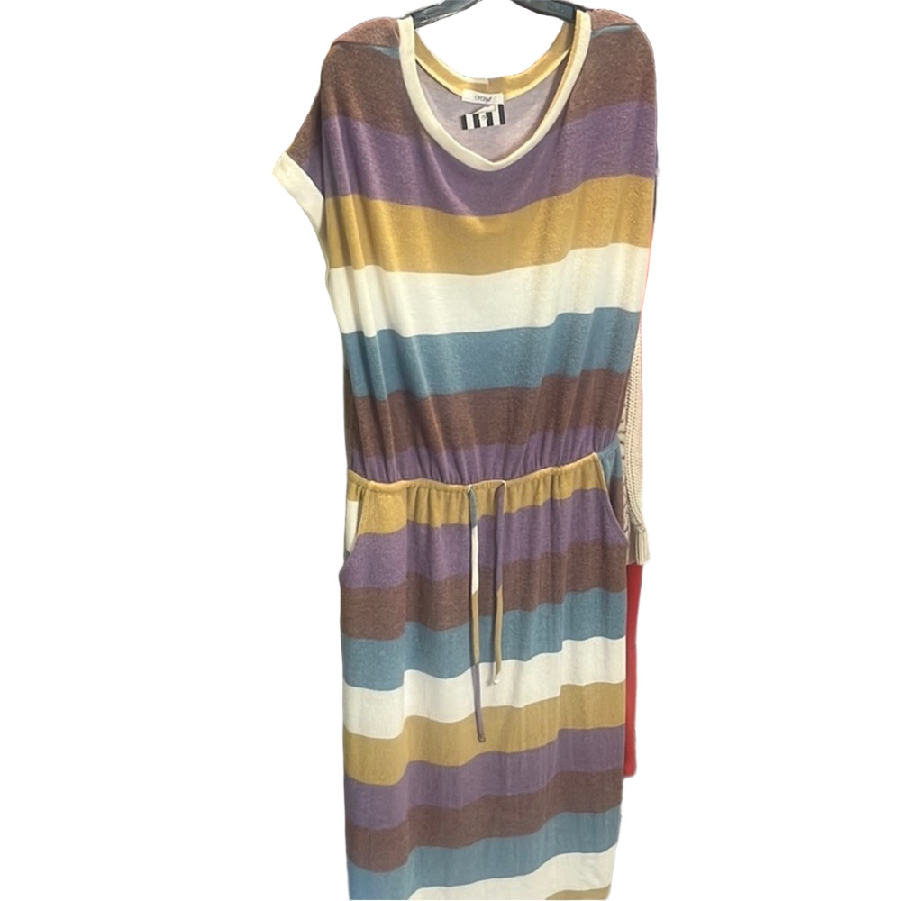 Cherish Multicolor Striped Midi Dress
